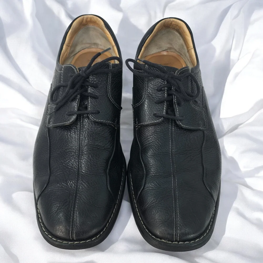 Johnston & Murphy Sheepskin Mens Split Toe Dress Leather Oxford Shoes Sz 12M